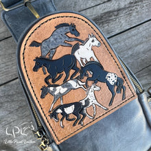 Load image into Gallery viewer, Frolicking Horses Sling/Crossbody Bag