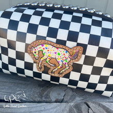 Load image into Gallery viewer, Checkered/Black Colorful Appy Dopp Bag