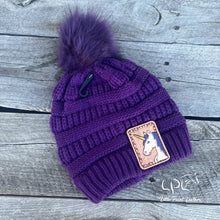 Load image into Gallery viewer, Purple Unicorn Beanie