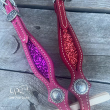 Load image into Gallery viewer, Pink & Red Double Ear Headstall