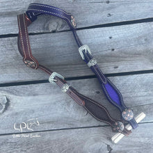 Load image into Gallery viewer, CHANCE TO WIN Brown & Purple Headstall
