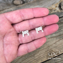 Load image into Gallery viewer, Speckled Brown Cow Earrings