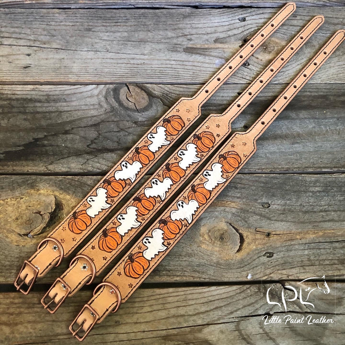 Halloween Dog Collars Little Paint Leather