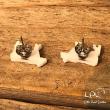 Load image into Gallery viewer, Speckled Brown Cow Earrings