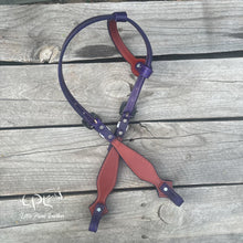 Load image into Gallery viewer, Dark Purple Skeleton One Ear Headstall

