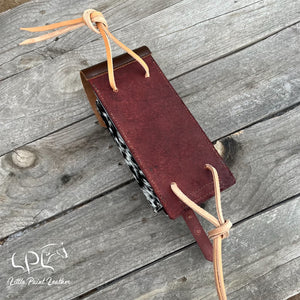 Brown/White Cowhide Bottle Holder