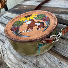 Load image into Gallery viewer, Succulent Sunflower Moon Paint Horse Mini Round Bag
