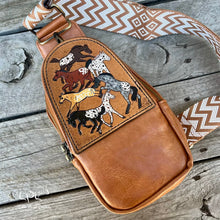 Load image into Gallery viewer, Frolicking Horses Sling/Crossbody Bag-Appaloosas
