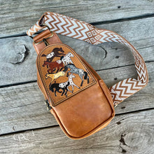Load image into Gallery viewer, Frolicking Horses Sling/Crossbody Bag-Appaloosas
