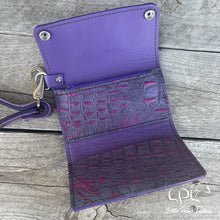 Load image into Gallery viewer, Purple Running Horse Trifold Wallet &amp; Wristlet
