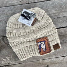 Load image into Gallery viewer, Skeleton Horse Ponytail Beanie
