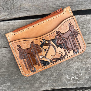 Tooled Coin Pouch Wallet