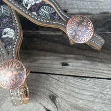 Load image into Gallery viewer, Grey Skeleton One Ear Headstall
