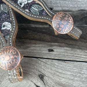 Grey Skeleton One Ear Headstall