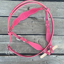 Load image into Gallery viewer, Pink Skeleton Browband Headstall
