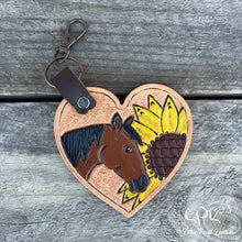 Load image into Gallery viewer, Heart Horse Keychain
