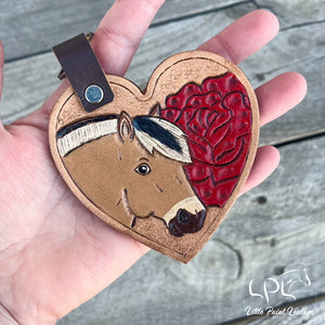 Heart Horse Keychain