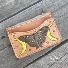 Load image into Gallery viewer, Moth Tooled Coin Pouch Wallet
