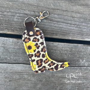Printed Cowboy Boot Keychain