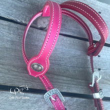 Load image into Gallery viewer, Pink &amp; Red Double Ear Headstall

