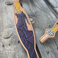 Load image into Gallery viewer, Purple/Black Color Shift Dragon Tack Set
