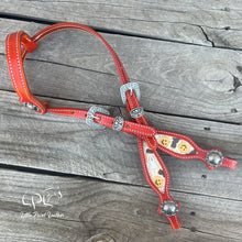 Load image into Gallery viewer, Orange Halloween Cookies One Ear Headstall
