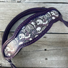 Load image into Gallery viewer, Purple Skeleton Browband Headstall
