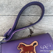 Load image into Gallery viewer, Purple Running Horse Trifold Wallet &amp; Wristlet
