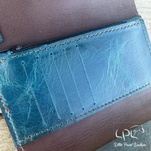 Load image into Gallery viewer, Blue Roan Horse Trifold Wallet &amp; Wristlet
