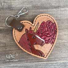 Load image into Gallery viewer, Tooled Heart Keychain
