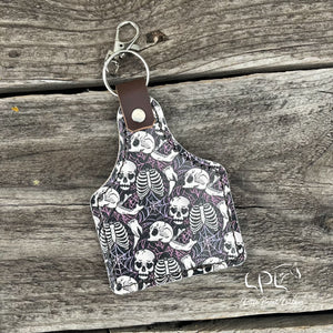 Halloween Cow Tag Keychain
