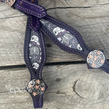 Load image into Gallery viewer, Dark Purple Skeleton One Ear Headstall
