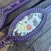 Load image into Gallery viewer, Dark Purple Halloween Stirrup Hobbles
