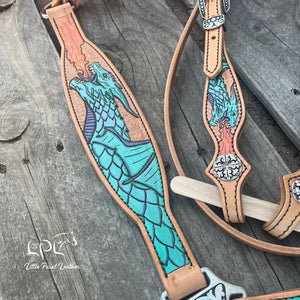 Teal Dragon Tack Set