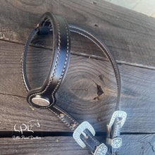 Load image into Gallery viewer, Black Red Bat One Ear Headstall
