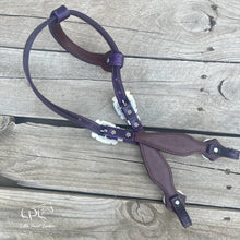 Load image into Gallery viewer, Dark Purple Skeleton One Ear Headstall

