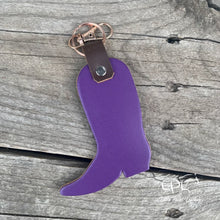 Load image into Gallery viewer, Colorful Leather Cowboy Boot Keychain

