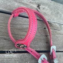 Load image into Gallery viewer, Pink Checkered One Ear Headstall
