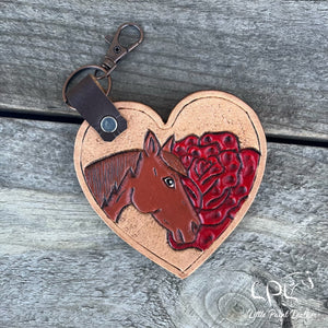 Heart Horse Keychain