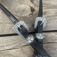 Load image into Gallery viewer, Black Grey Halloween One Ear Headstall
