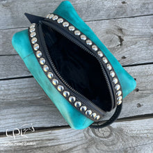 Load image into Gallery viewer, Distressed Teal Bucking Horse Dopp Bag
