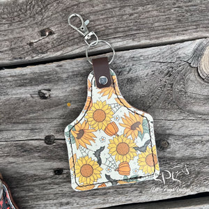 Halloween Cow Tag Keychain