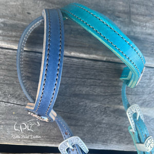 Navy & Teal Glitter Double Ear Headstall