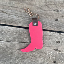 Load image into Gallery viewer, Colorful Leather Cowboy Boot Keychain
