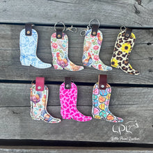 Load image into Gallery viewer, Printed Cowboy Boot Keychain
