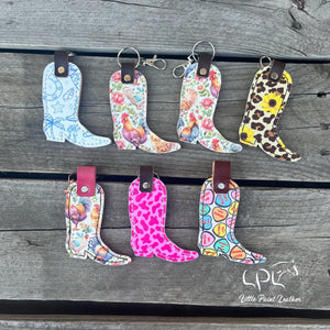 Printed Cowboy Boot Keychain