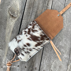 Cowhide Saddle Pouch- Square Concho