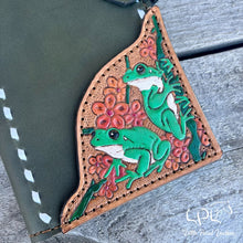 Load image into Gallery viewer, AUCTION Tree Frogs Leather Journal Cover
