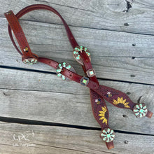 Load image into Gallery viewer, Sunflower Bee One Ear Headstall
