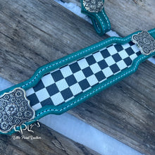 Load image into Gallery viewer, Teal Checkered Tack Set
